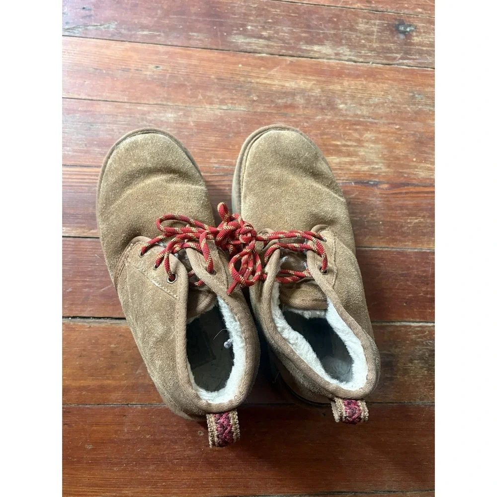 UGG Neumel Heritage Platform Chukka Boots Suede Women's Size 8 Brown